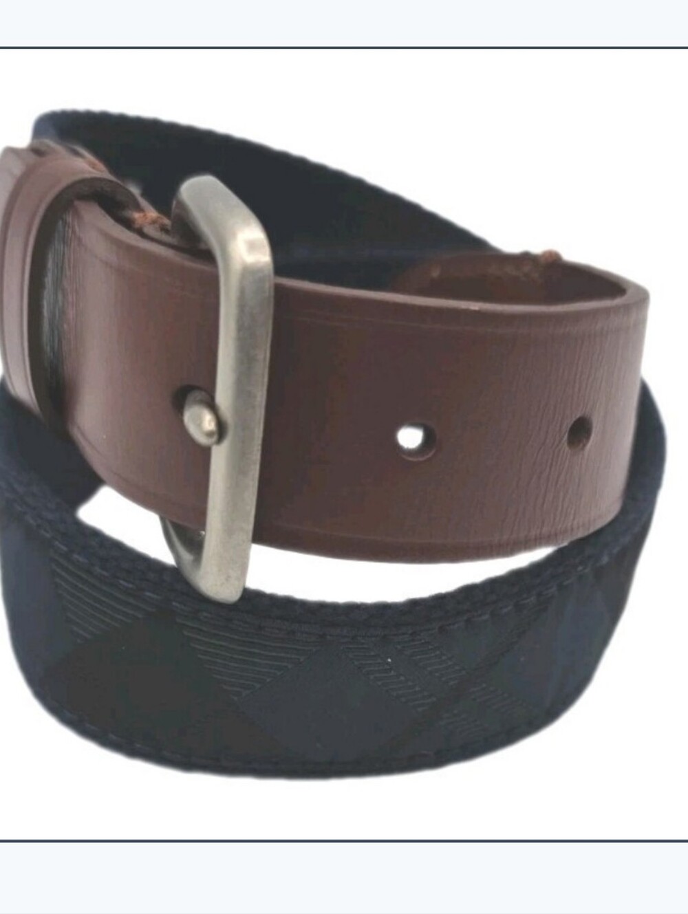 Crewcuts Boys Black Watch Navy Tartan Plaid Belt Size Medium Blue Green Red